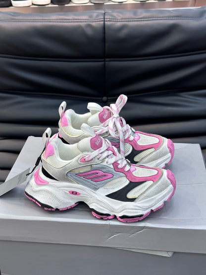 BALENCIAGA CARGO SNEAKERS IN GREY/WHITE/PINK