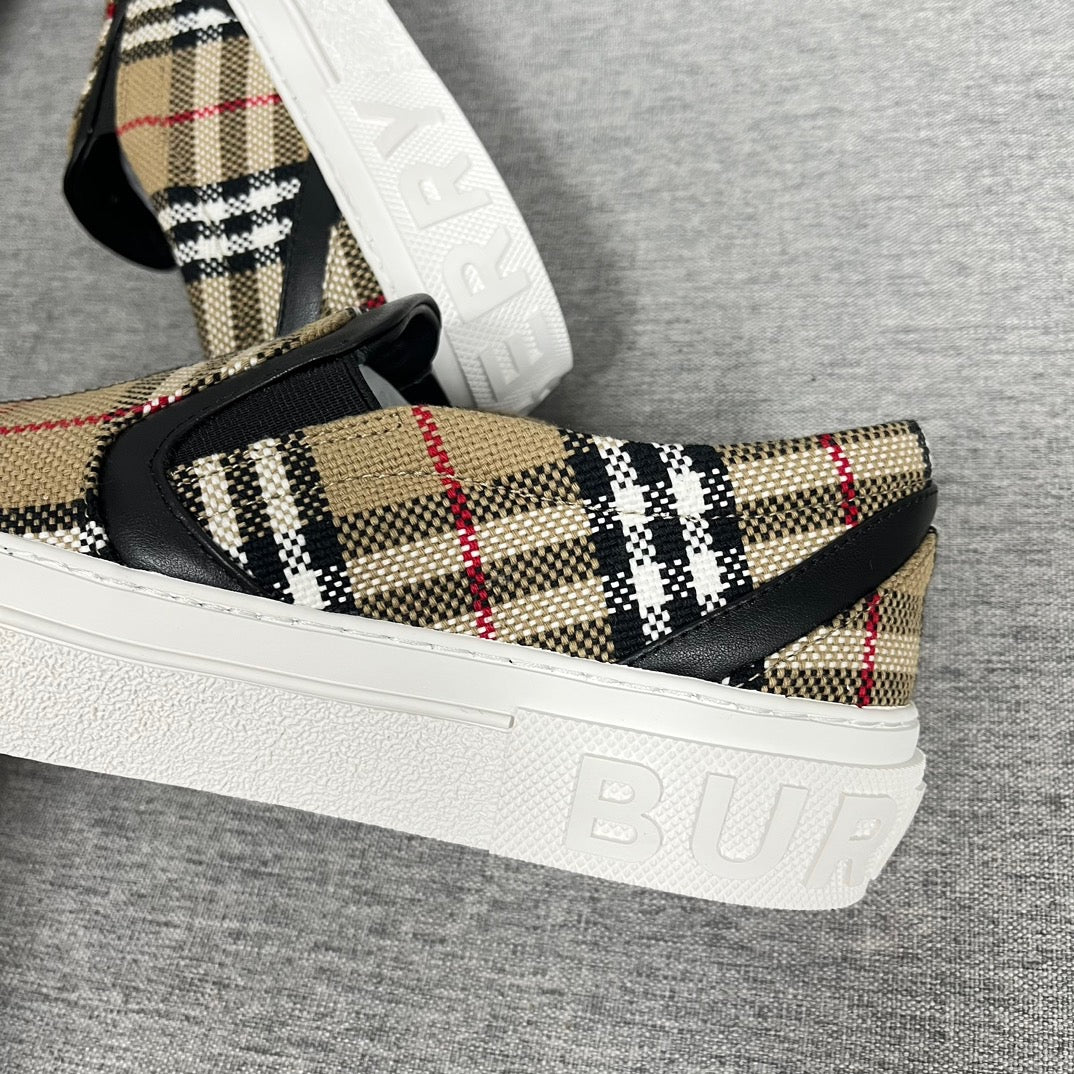 BURBERRY Vintage Check Cotton Wool Blend Sneakers