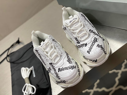 Balenciaga TRIPLE S LOGOTYPE SNEAKER IN WHITE