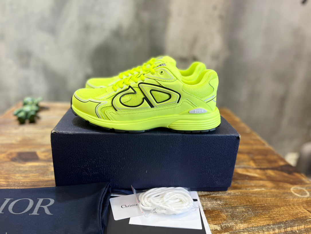 DIOR B30 Sneakers Yellow Mesh And Technical Fabric