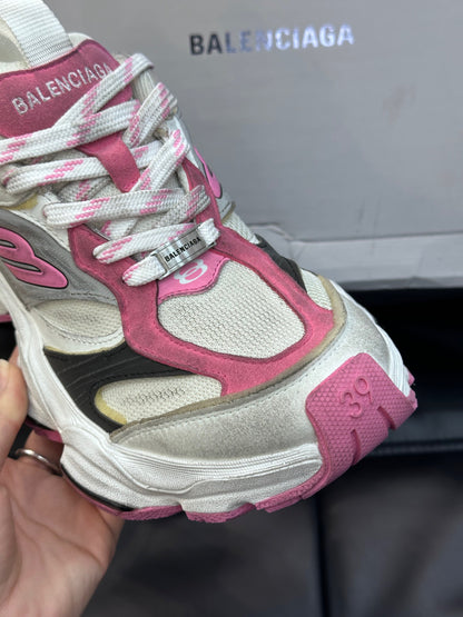 BALENCIAGA CARGO SNEAKERS IN GREY/WHITE/PINK