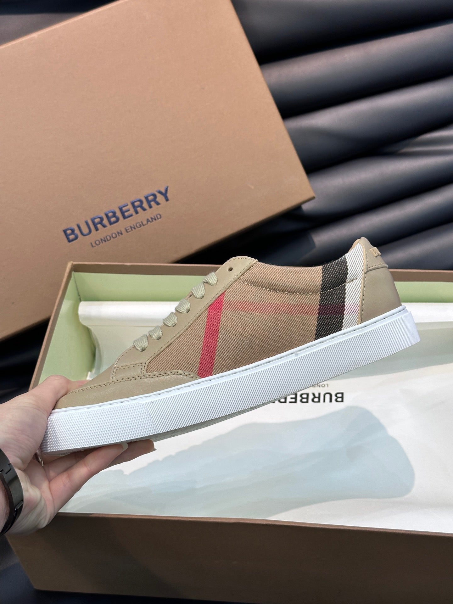 Burberry Salmond Check Low Top Sneaker