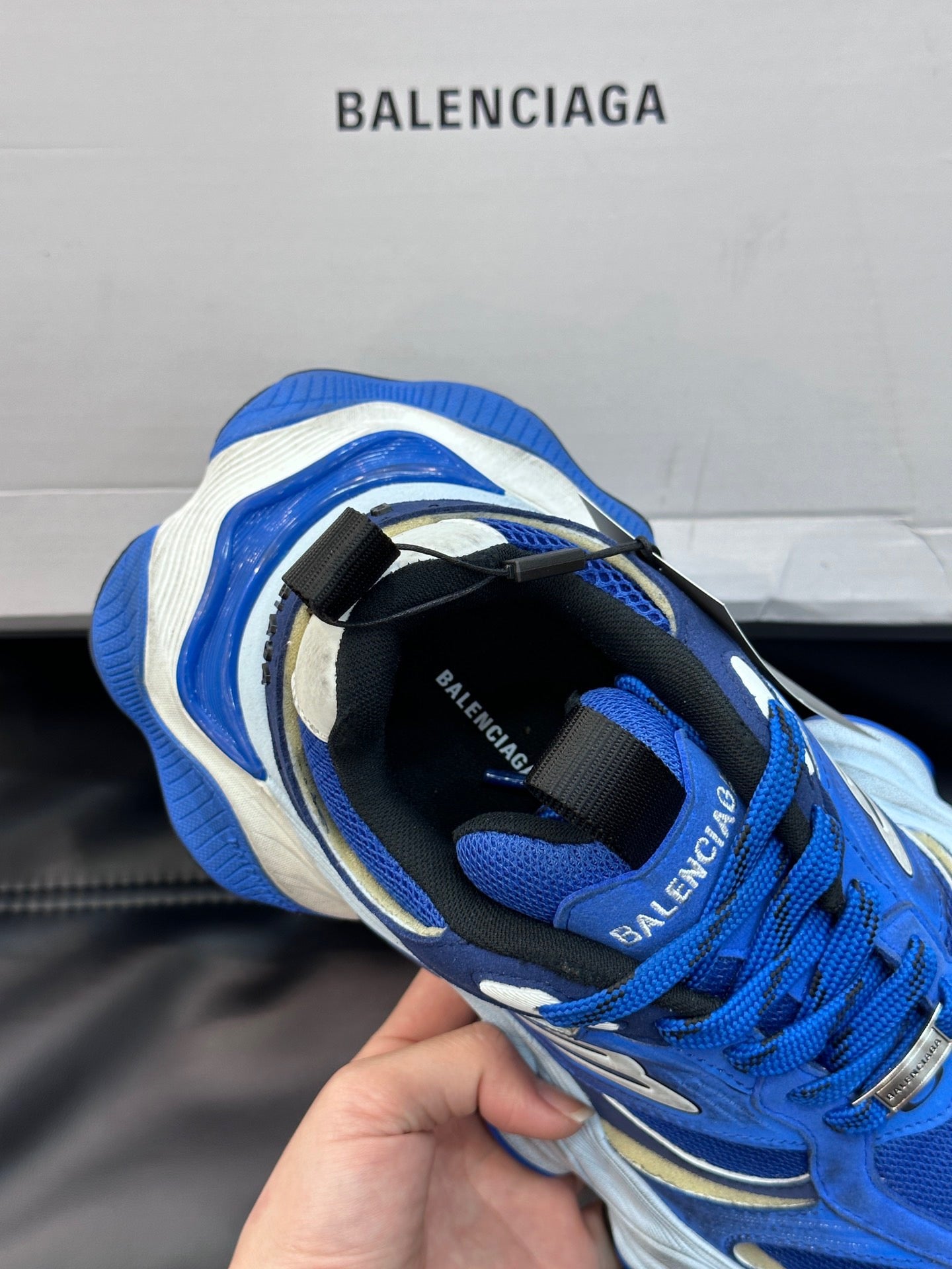 BALENCIAGA CARGO SNEAKERS IN BLUE