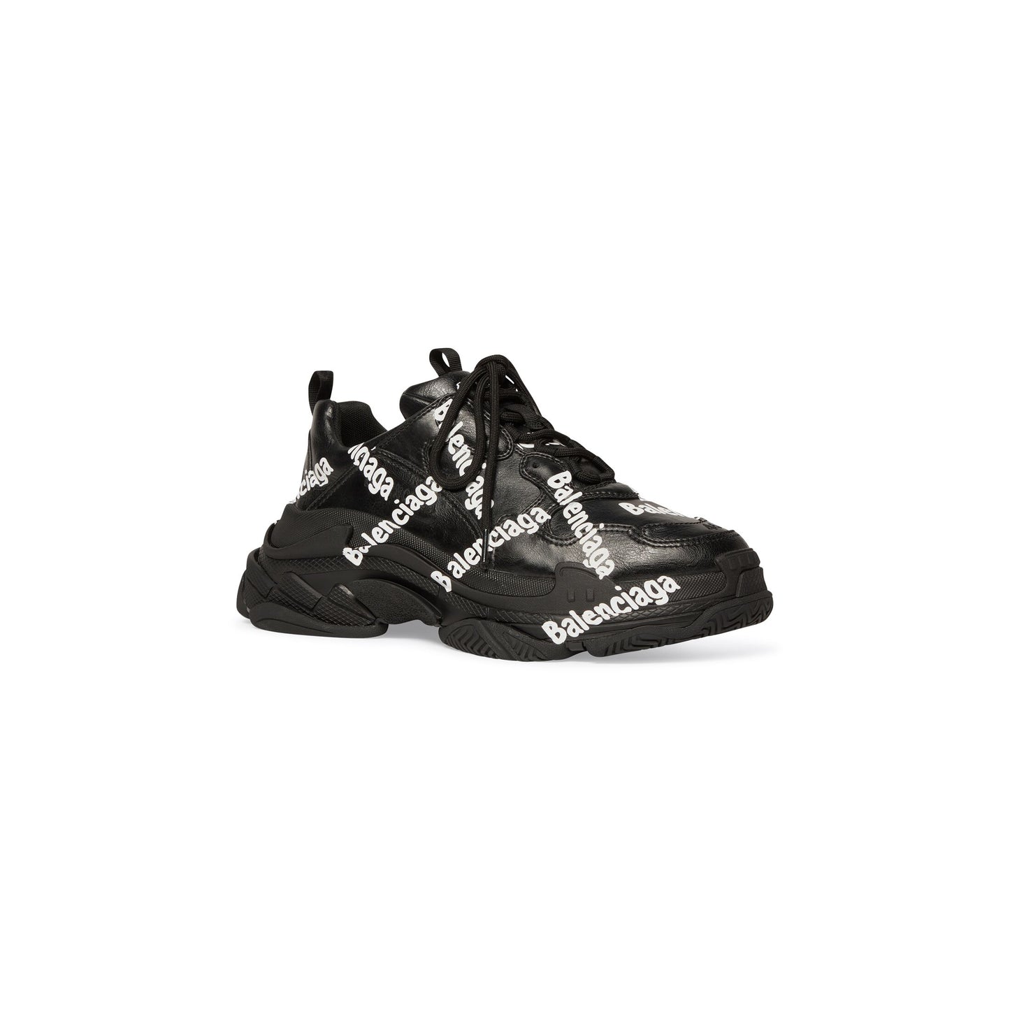 Balenciaga TRIPLE S LOGOTYPE SNEAKER IN BLACK