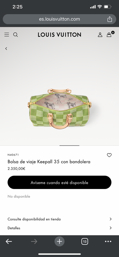 LV Keepall con bandolera monogram N40671