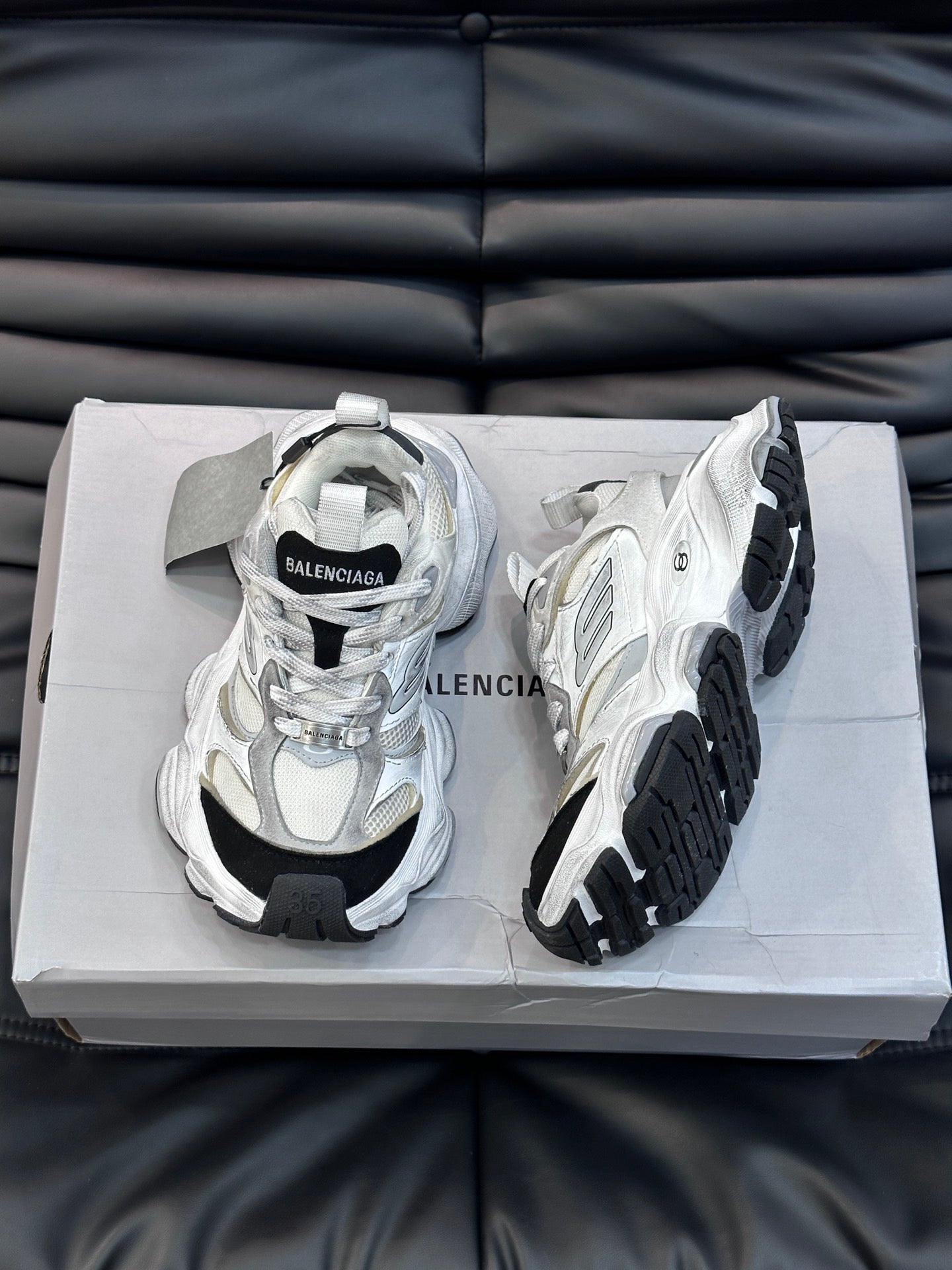 BALENCIAGA CARGO SNEAKERS IN WHITE/GREY