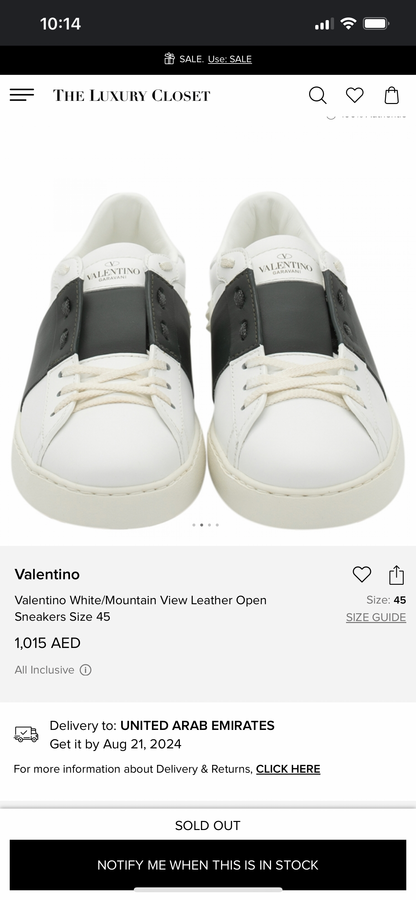 VALENTINO Open Leather