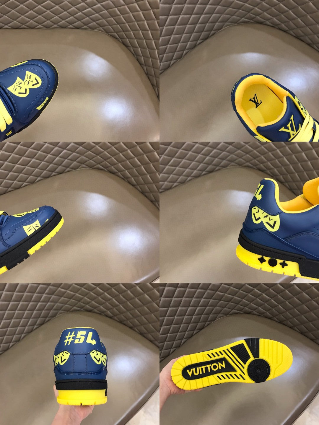 LV Trainer Sneaker Navy Yellow 1AA77K