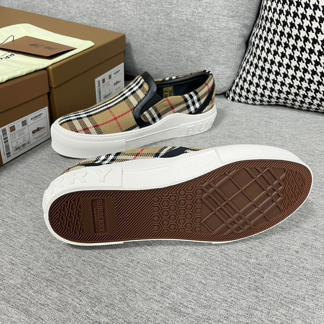 BURBERRY Vintage Check Cotton Wool Blend Sneakers