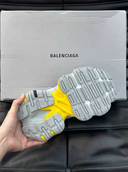 BALENCIAGA CARGO SNEAKERS IN GREY/BLACK/YELLOW