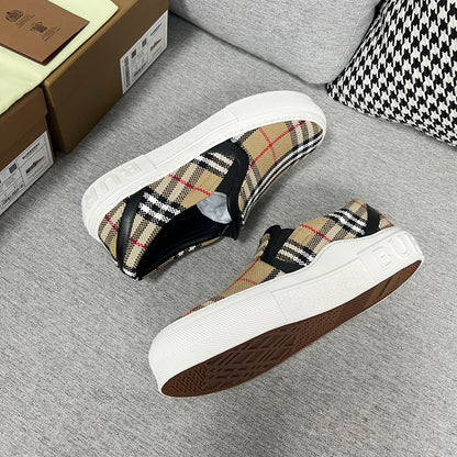 BURBERRY Vintage Check Cotton Wool Blend Sneakers