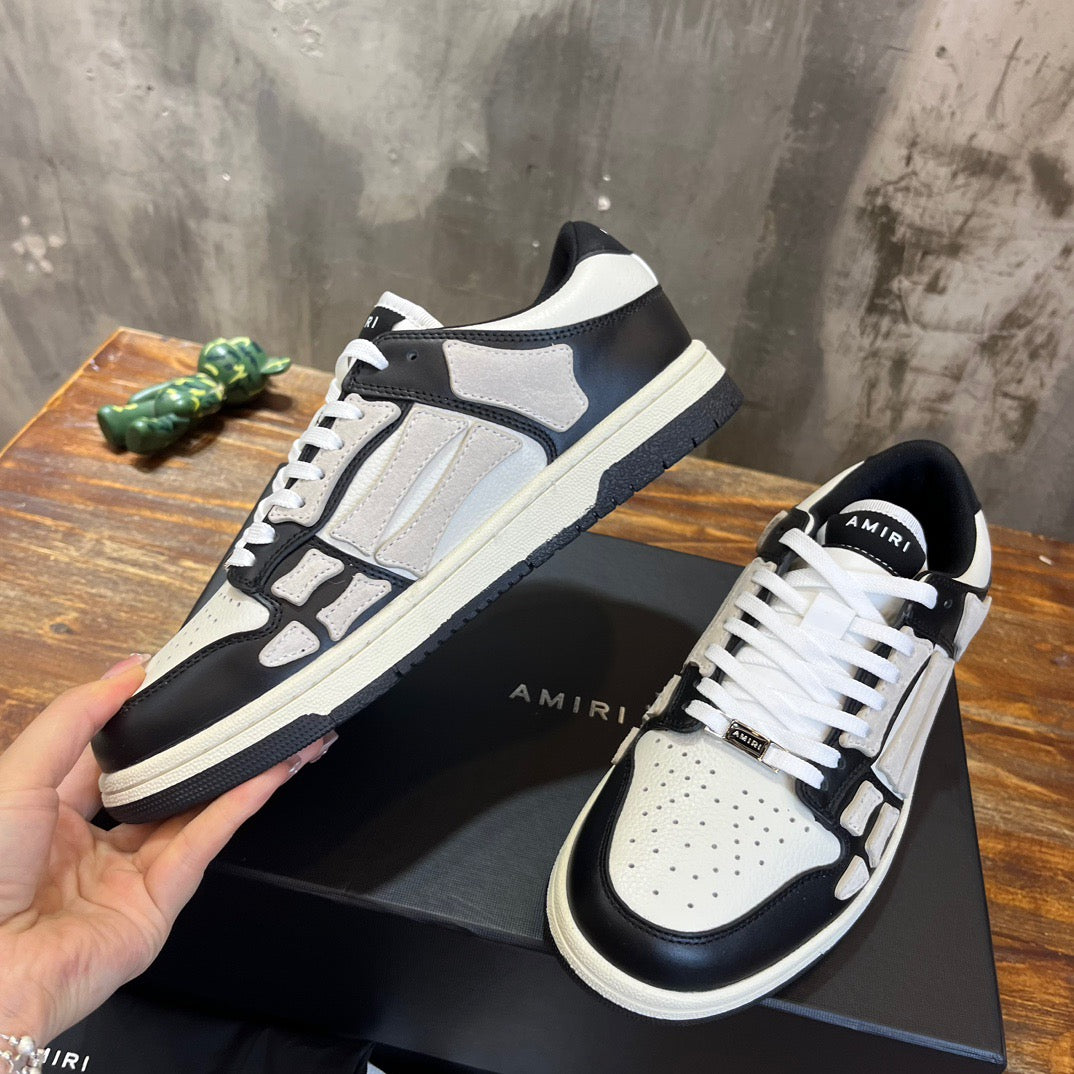 AMIRI - SKEL LOW TOP BLACK/ALABASTER