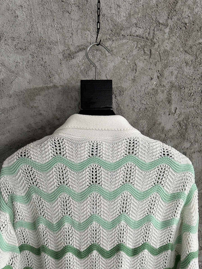 CASABLANCA CROCHET KNIT SHIRTS