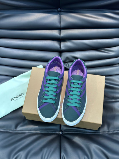 Burberry Check cotton sneakers - Color Royal