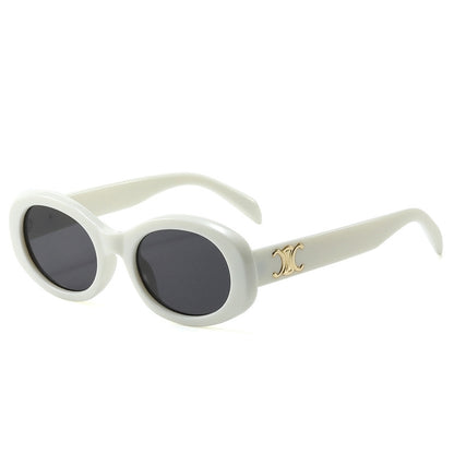 CELINE Oval-Frame Acetate Sunglasses