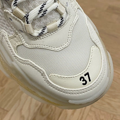 Balenciaga TRIPLE S CLEAR SOLE SNEAKER IN WHITE