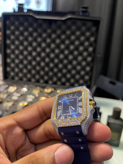 Cartier Reloj Diamond pulsa de goma