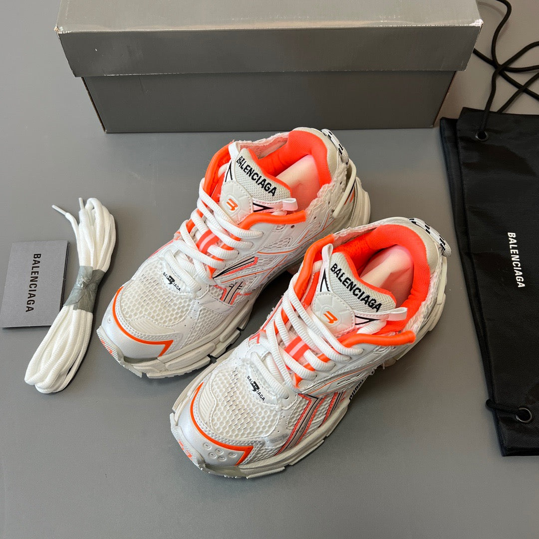 BALENCIAGA RUNNER White Fluo Orange