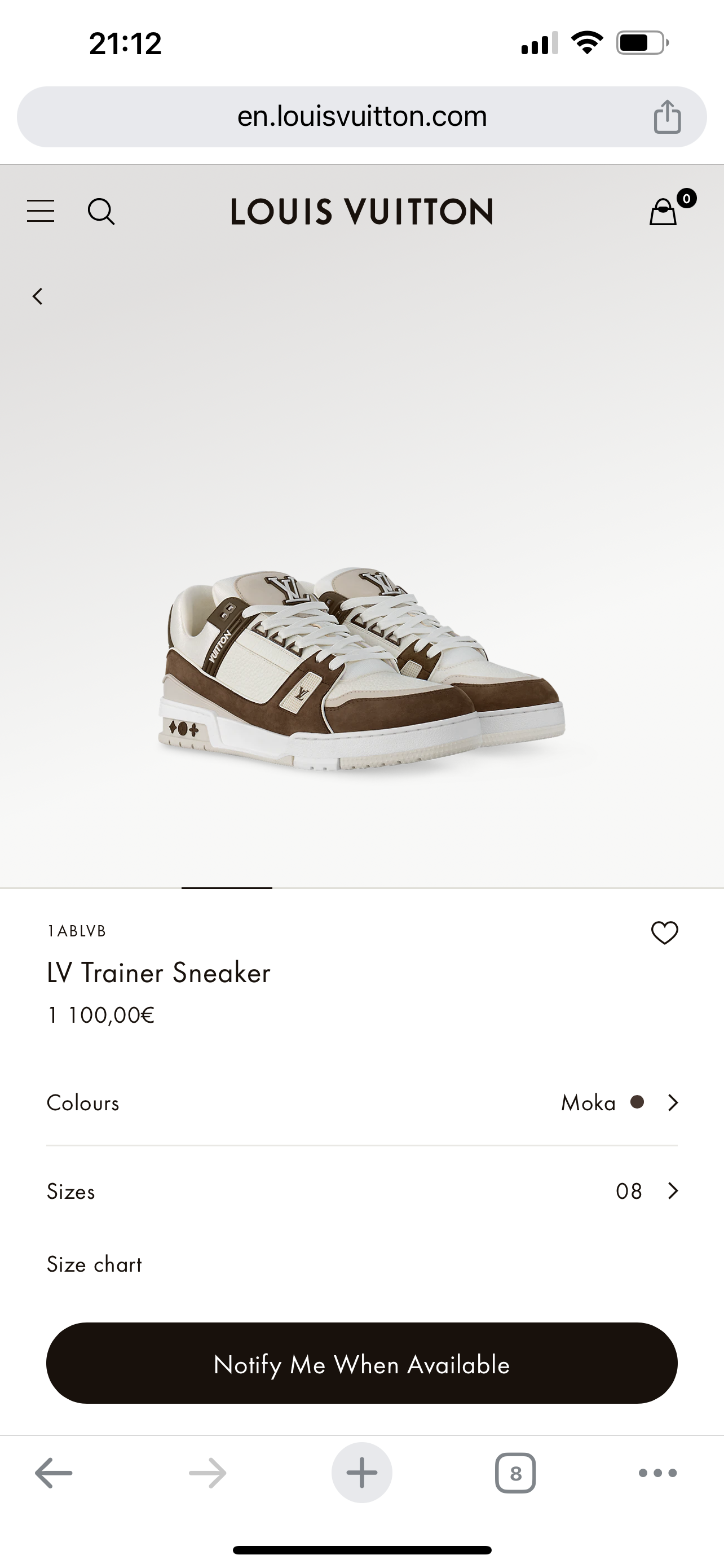 LV Trainer Sneaker 1ABLVB