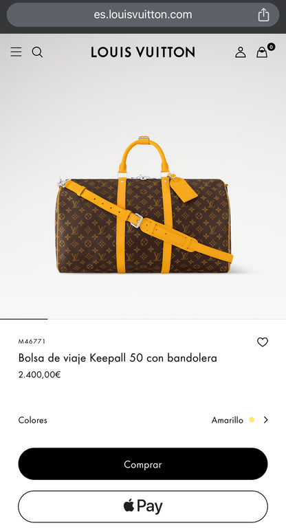 LV Keepall con bandolera 50cm M46771