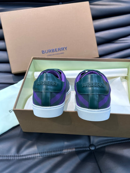 Burberry Check cotton sneakers - Color Royal