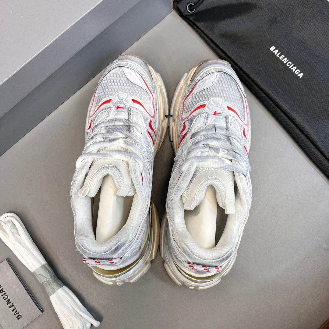 BALENCIAGA RUNNER White Beige Red