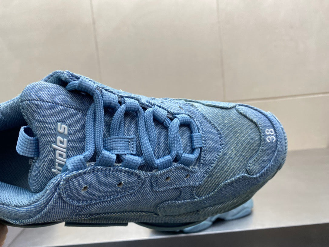 Balenciaga TRIPLE S SNEAKER DENIM IN BLUE