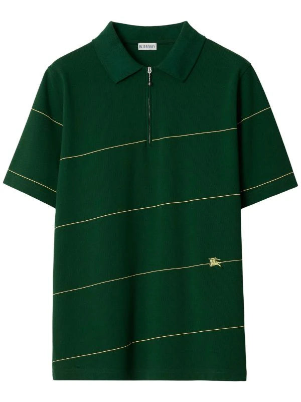 BURBERRY Tshirt olive and white lines