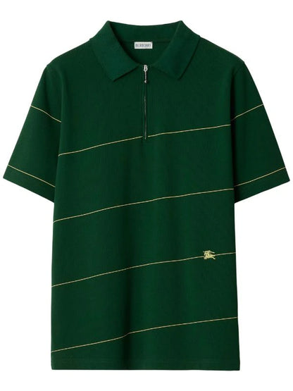 BURBERRY Tshirt olive and white lines