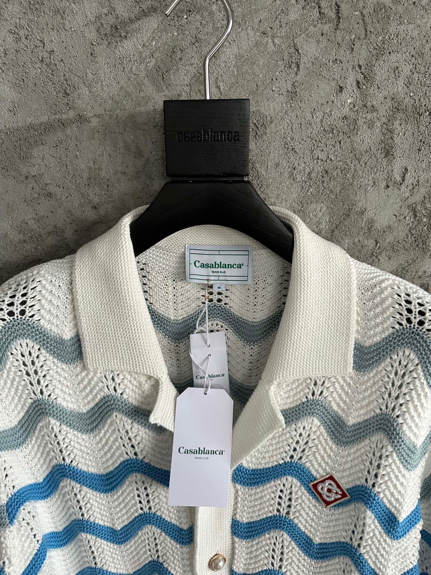 CASABLANCA CROCHET KNIT SHIRTS