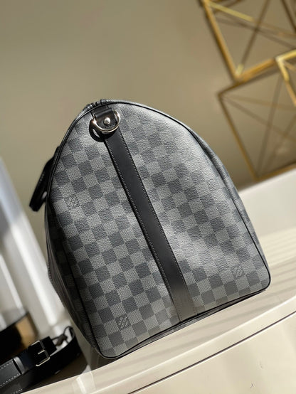 LV Keepall con bandolera Toile Damier Graphite