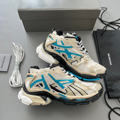 BALENCIAGA RUNNER Beige Grey Blue