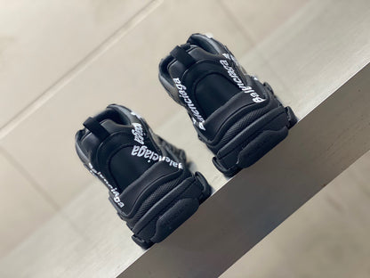 Balenciaga TRIPLE S LOGOTYPE SNEAKER IN BLACK