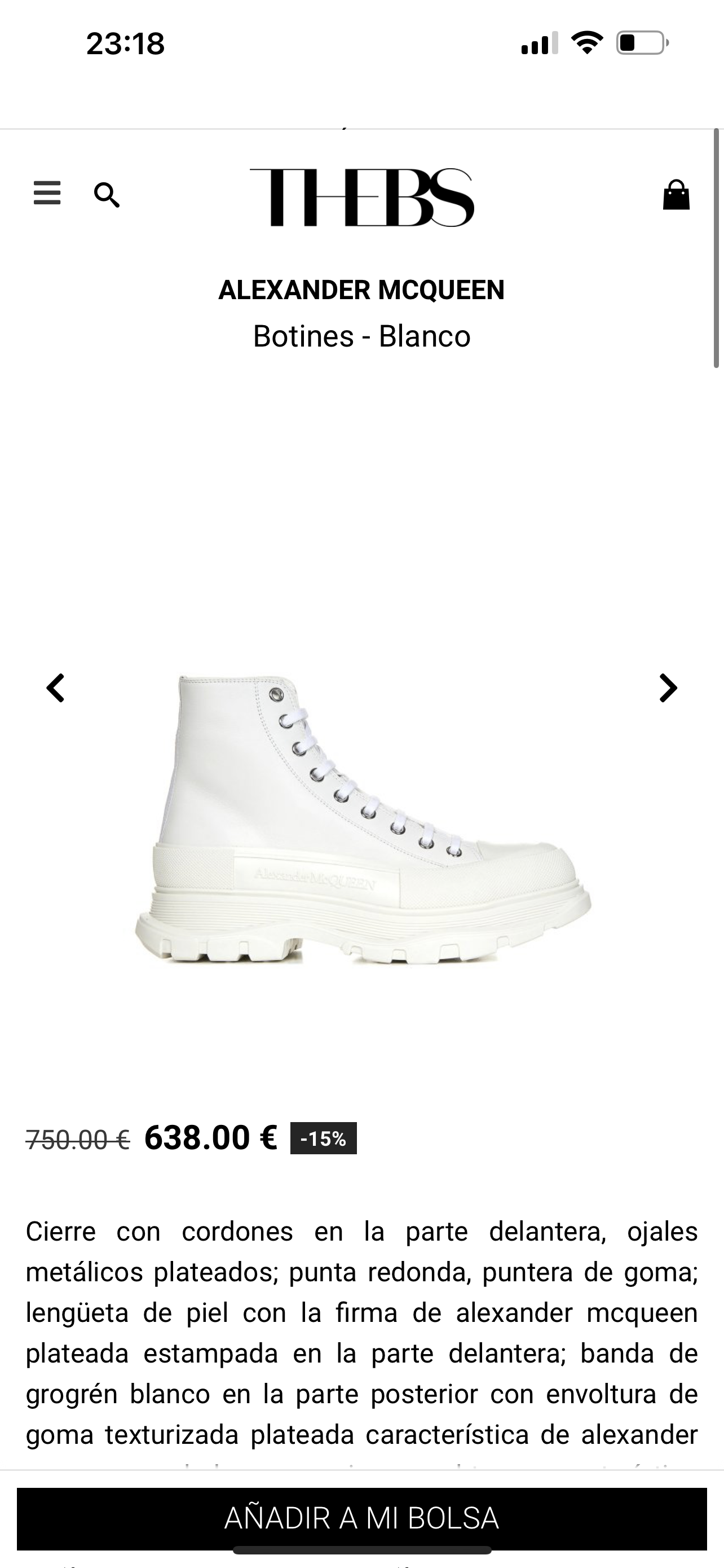 Alexander McQueen Tread Slick Boot in White