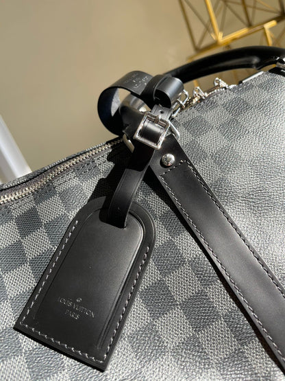 LV Keepall con bandolera Toile Damier Graphite