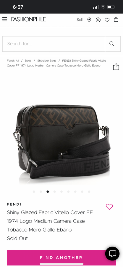 Fendi Diagonal Camera Case Fendi Logo