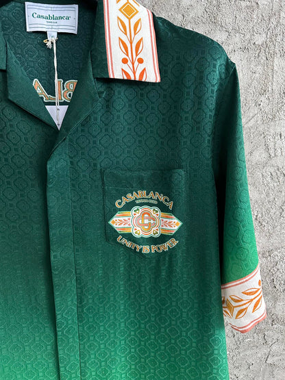 CASABLANCA UNITY IS POWER SILK SHIRT