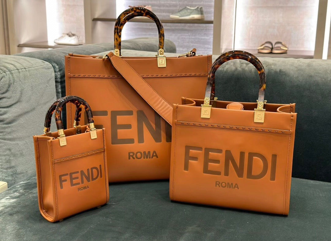 FENDI Sunshine small tote bag brown