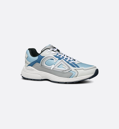 DIOR B30 Sneakers Malla azul claro y tejido técnico azul, gris y blanco