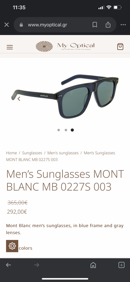 MONT BLANC Lentes de sol