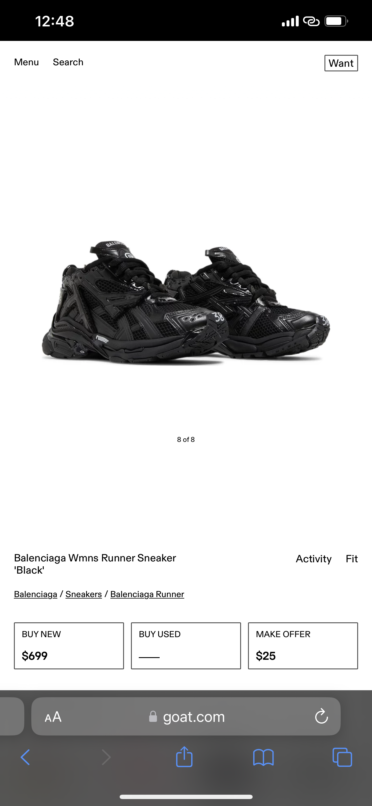 BALENCIAGA RUNNER Black