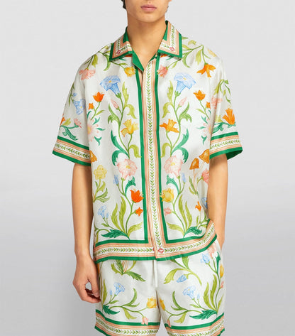 CASABLANCA L’arche Fleurie print SILK SHIRT