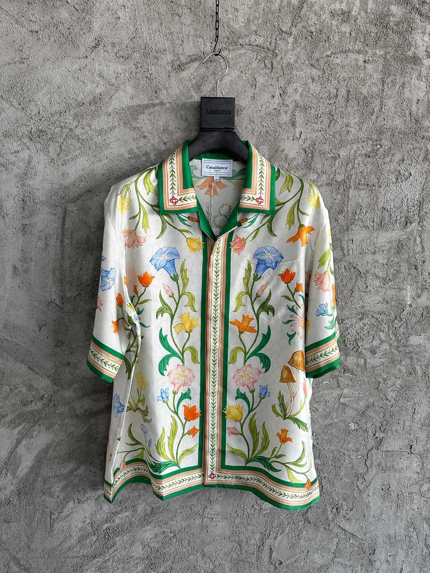 CASABLANCA L’arche Fleurie print SILK SHIRT