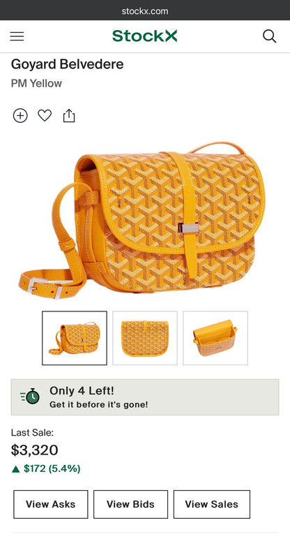 GOYARD Belvedere PM YELLOW