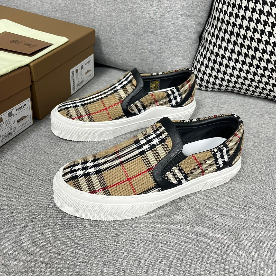 BURBERRY Vintage Check Cotton Wool Blend Sneakers