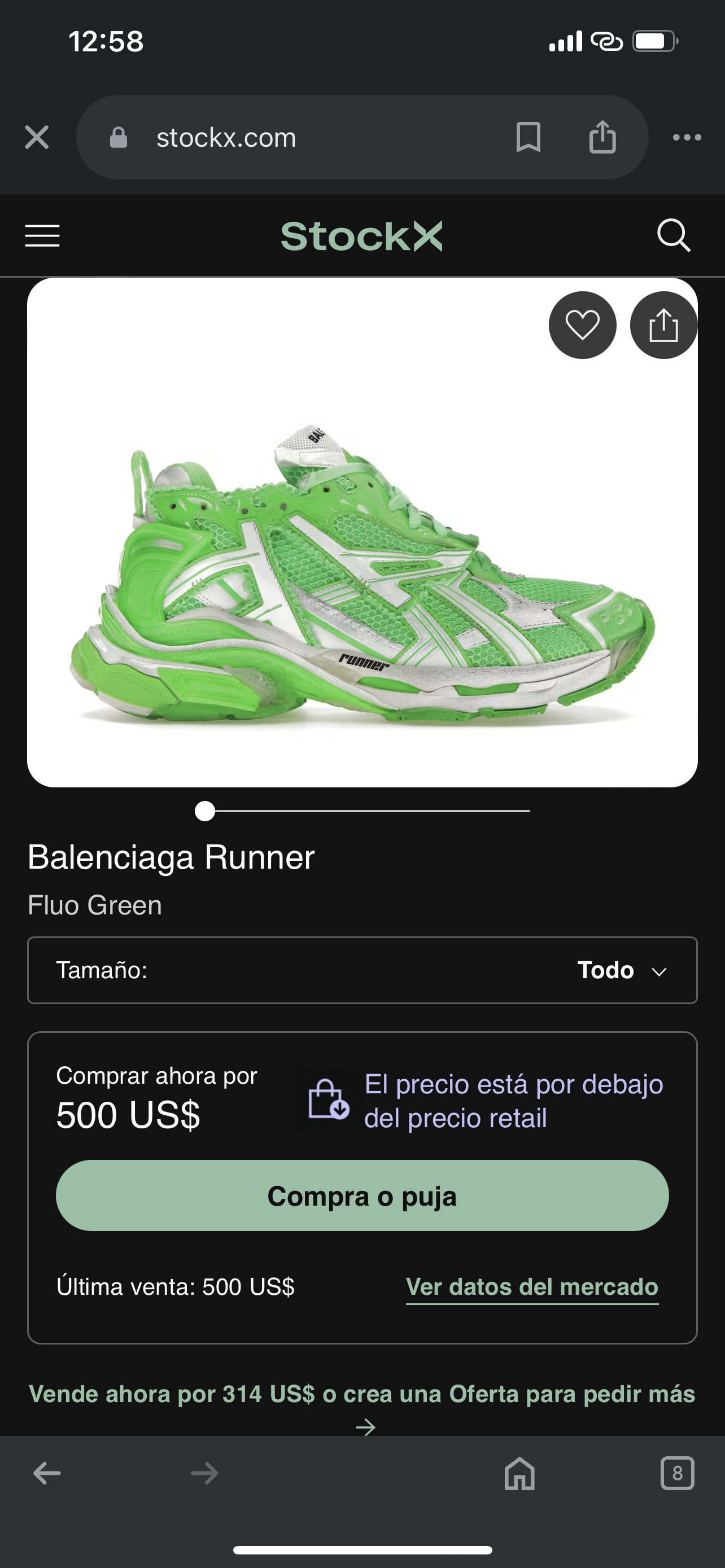 BALENCIAGA RUNNER Flou Green