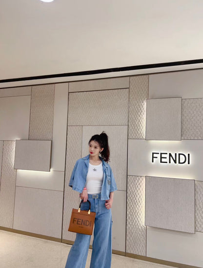 FENDI Sunshine small tote bag brown