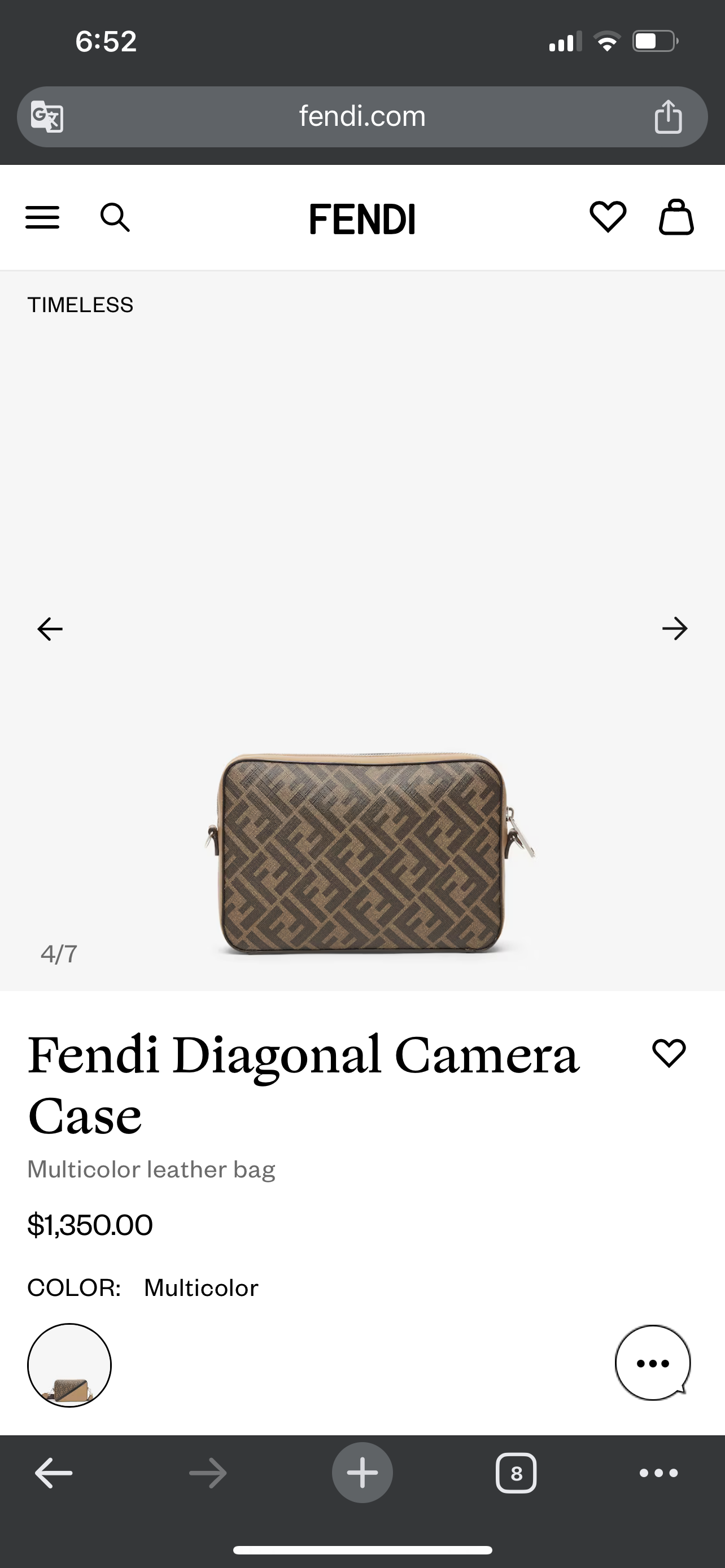 Fendi Diagonal Camera Case