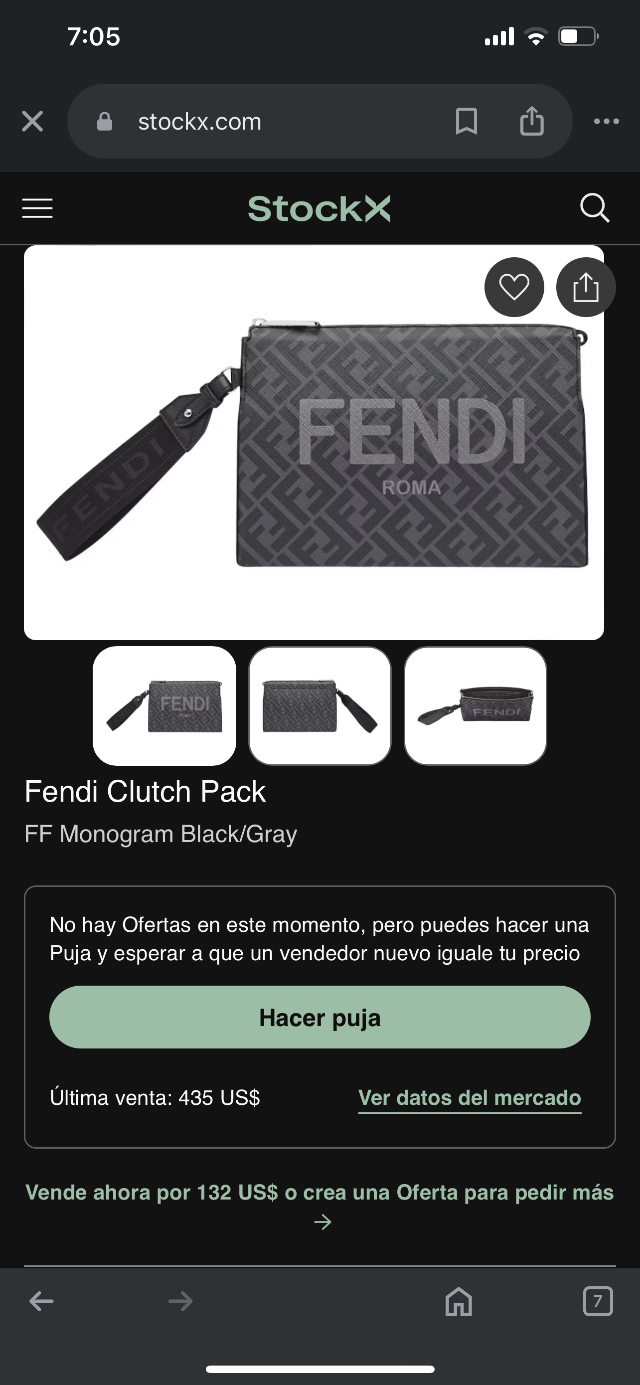 FENDI Clutch Pack Black