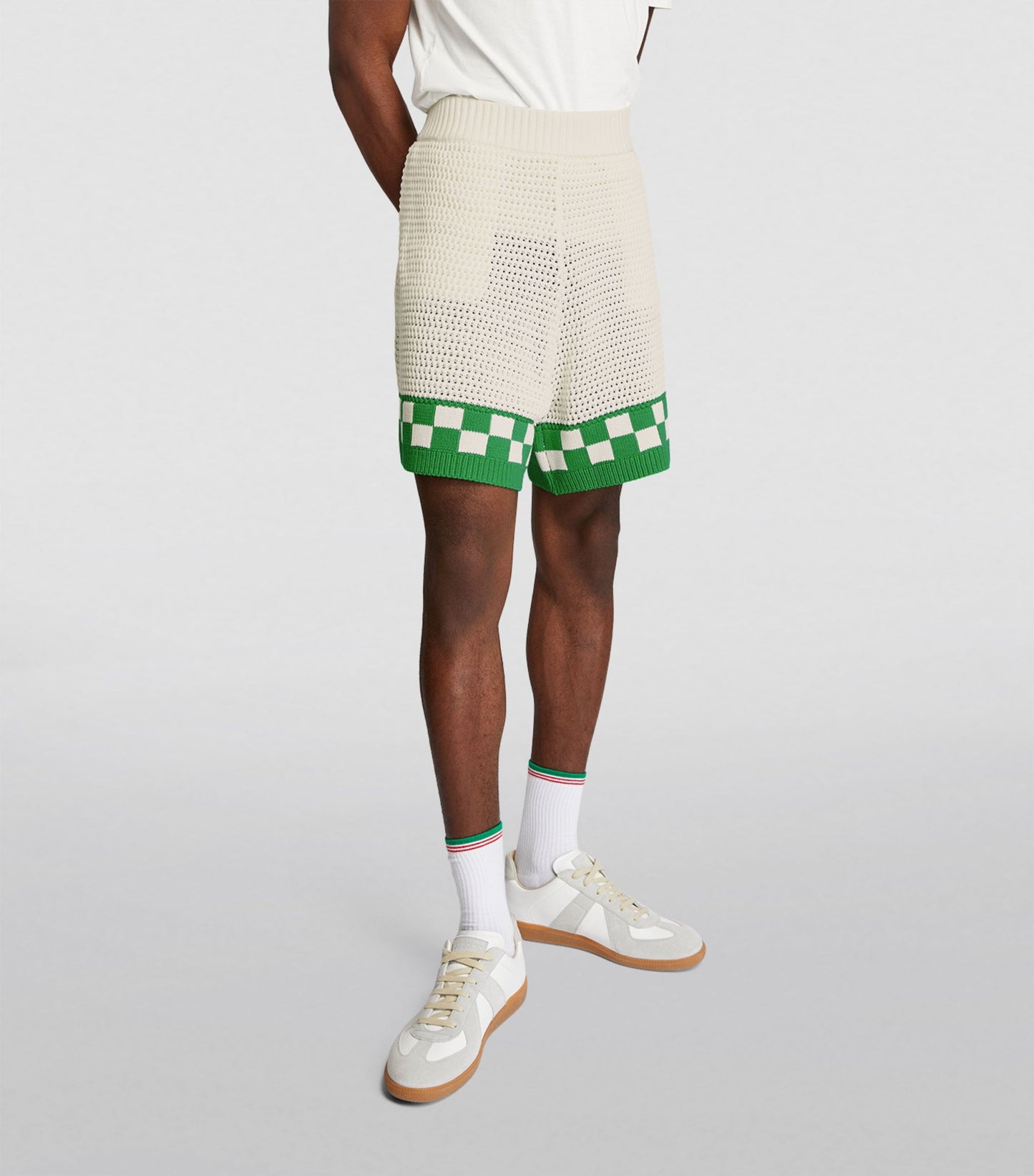 CASABLANCA KNITTED CROCHET SHORTS